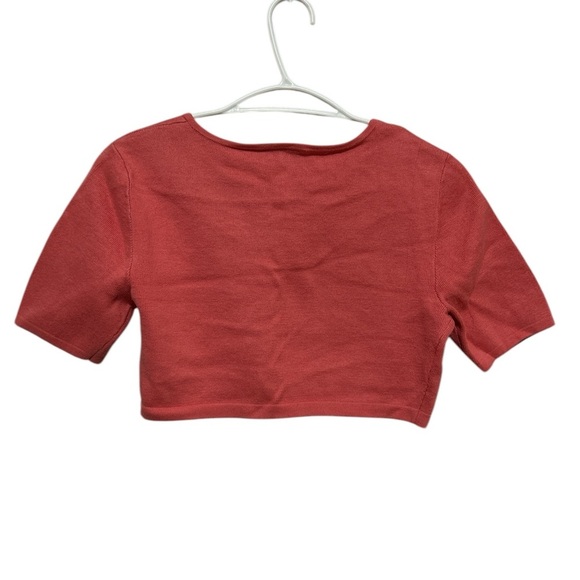 LOFT Coral Pink Short-Sleeve Cardigan XS - Picture 3 of 3
